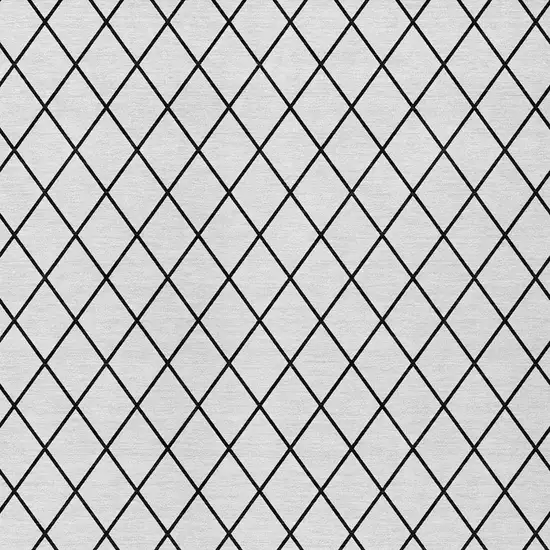 White And Black Geometric Washable Indoor Outdoor Area Rug Photo 6