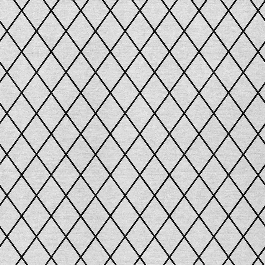 White And Black Geometric Washable Indoor Outdoor Area Rug Photo 6