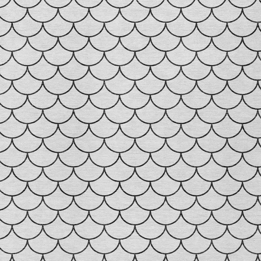 White And Black Geometric Washable Indoor Outdoor Area Rug Photo 5