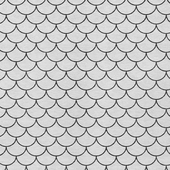White And Black Geometric Washable Indoor Outdoor Area Rug Photo 5