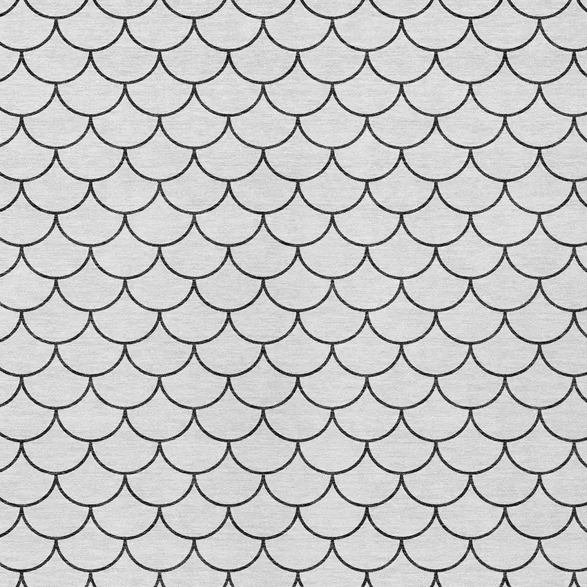 White And Black Geometric Washable Indoor Outdoor Area Rug Photo 5