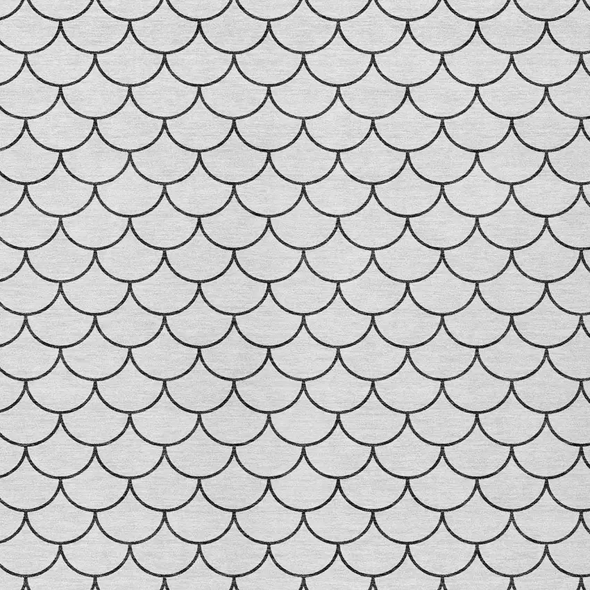 White And Black Geometric Washable Indoor Outdoor Area Rug Photo 5