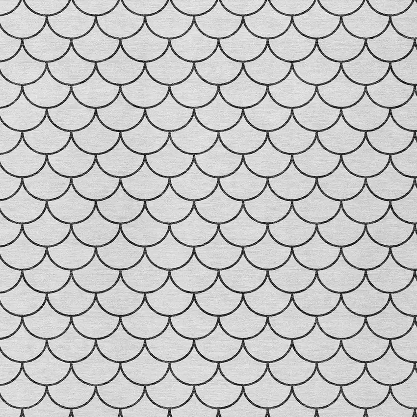 White And Black Geometric Washable Indoor Outdoor Area Rug Photo 5