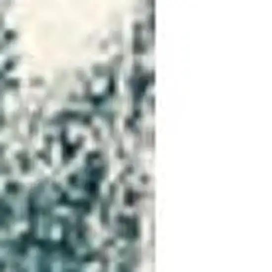 8' Blue and White Abstract Power Loom Runner Rug Photo 5