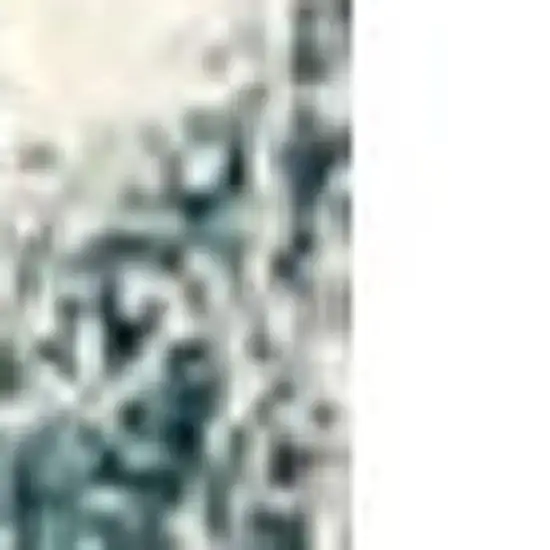 20' Blue And White Abstract Shag Runner Rug Photo 3