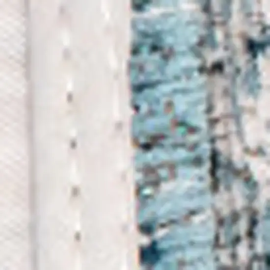 White And Blue Abstract Washable Area Rug With UV Protection Photo 7