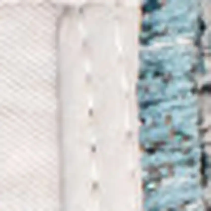 White And Blue Abstract Washable Area Rug With UV Protection Photo 7