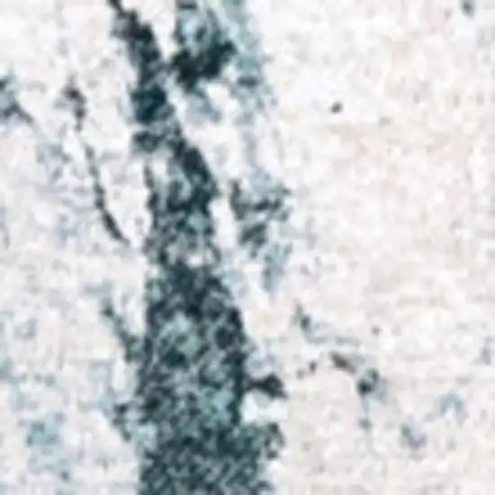 White And Blue Abstract Washable Area Rug With UV Protection Photo 4