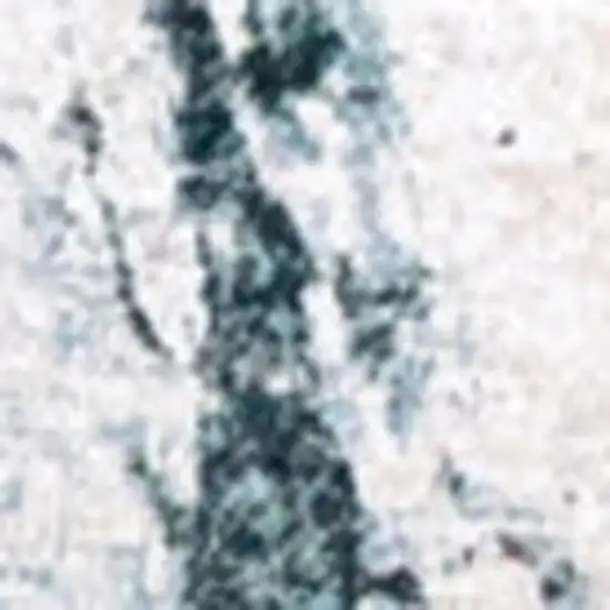 White And Blue Abstract Washable Area Rug With UV Protection Photo 3