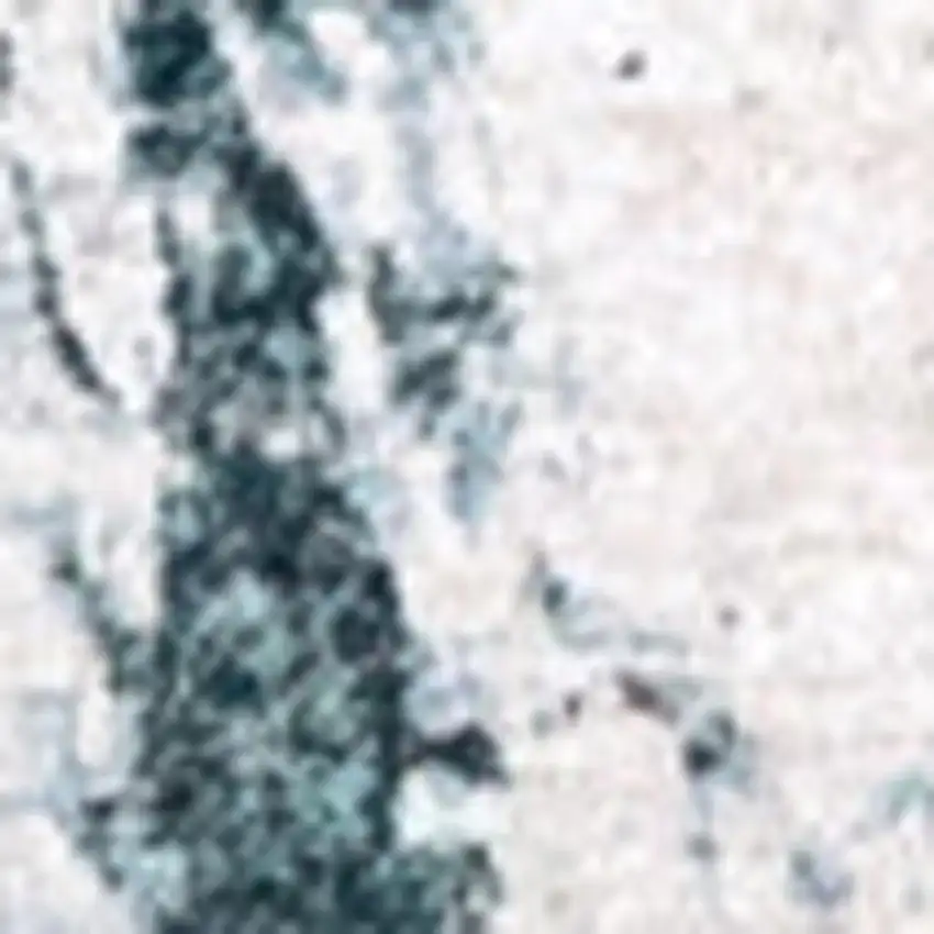 White And Blue Abstract Washable Area Rug With UV Protection Photo 3