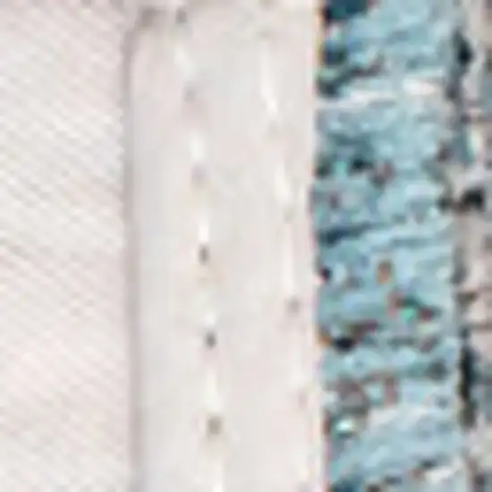White And Blue Abstract Washable Area Rug With UV Protection Photo 5