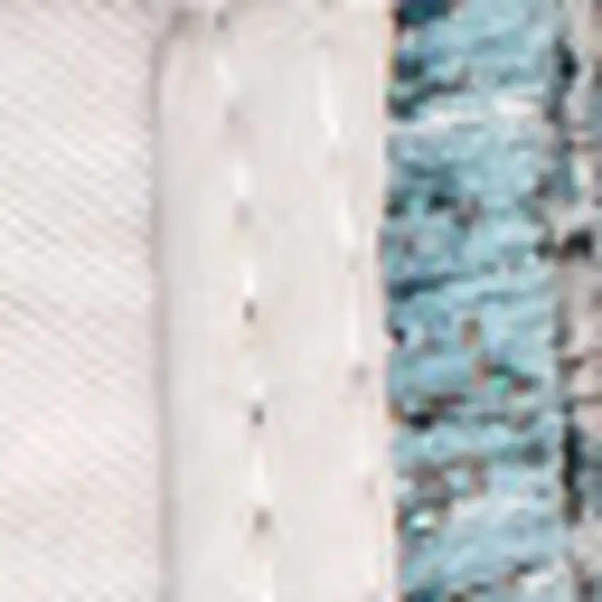 White And Blue Abstract Washable Area Rug With UV Protection Photo 5