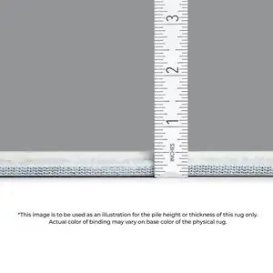 Photo of White And Gray Geometric Washable Area Rug With UV Protection