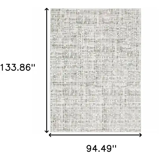 White And Gray Abstract Distressed Area Rug Photo 3
