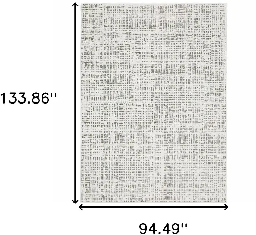 White And Gray Abstract Distressed Area Rug Photo 3