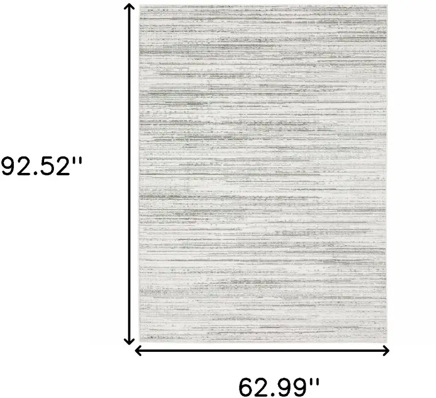 White And Grey Abstract Power Loom Stain Resistant Area Rug Photo 3
