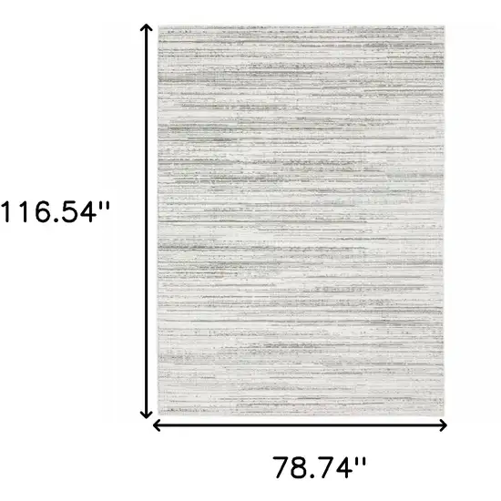 Gray and White Abstract Power Loom Area Rug Photo 3