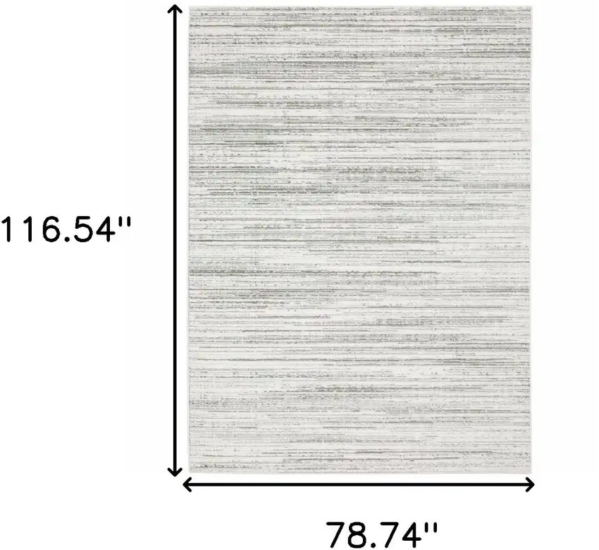 Gray and White Abstract Power Loom Area Rug Photo 3