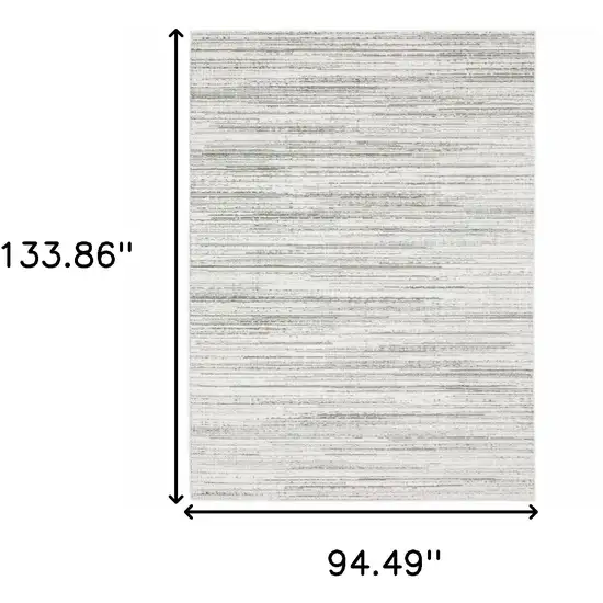 White And Gray Abstract Distressed Area Rug Photo 3