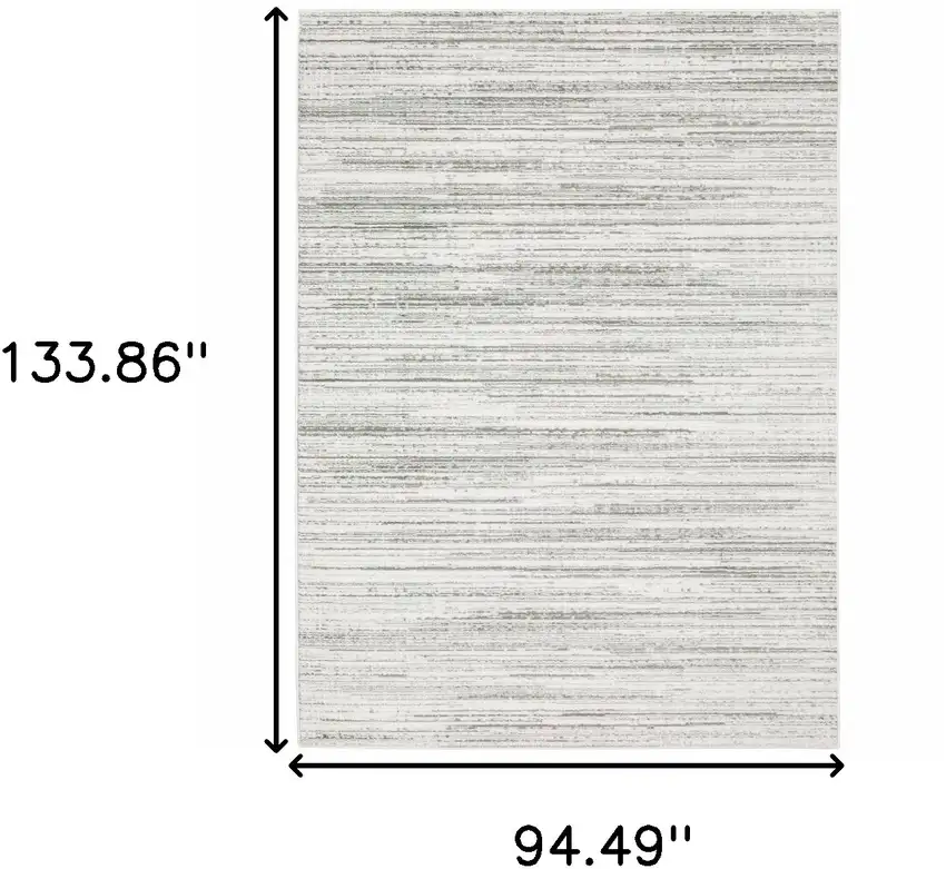 White And Gray Abstract Distressed Area Rug Photo 3