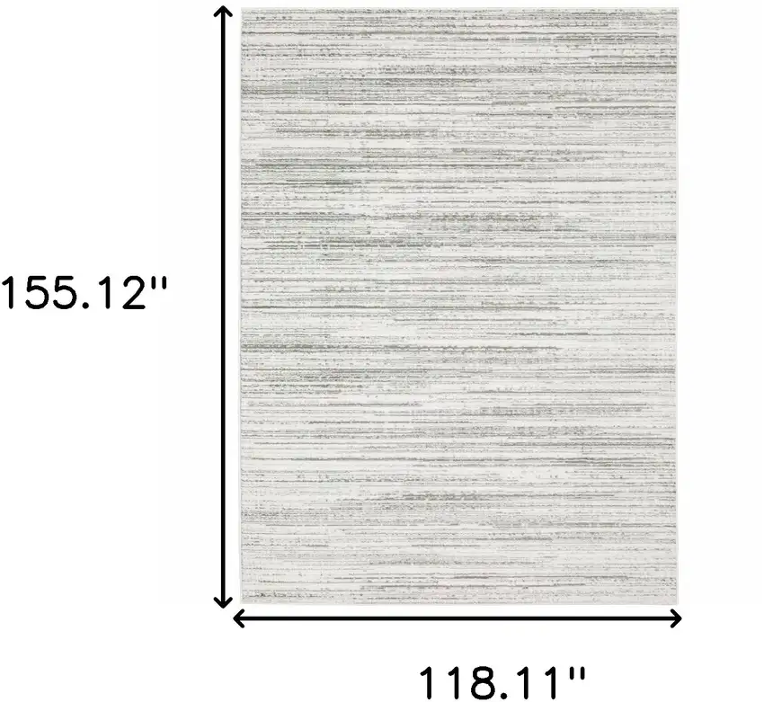 Gray and White Abstract Power Loom Area Rug Photo 3