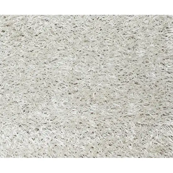 White And Natural Shag Hand Tufted Area Rug Photo 3