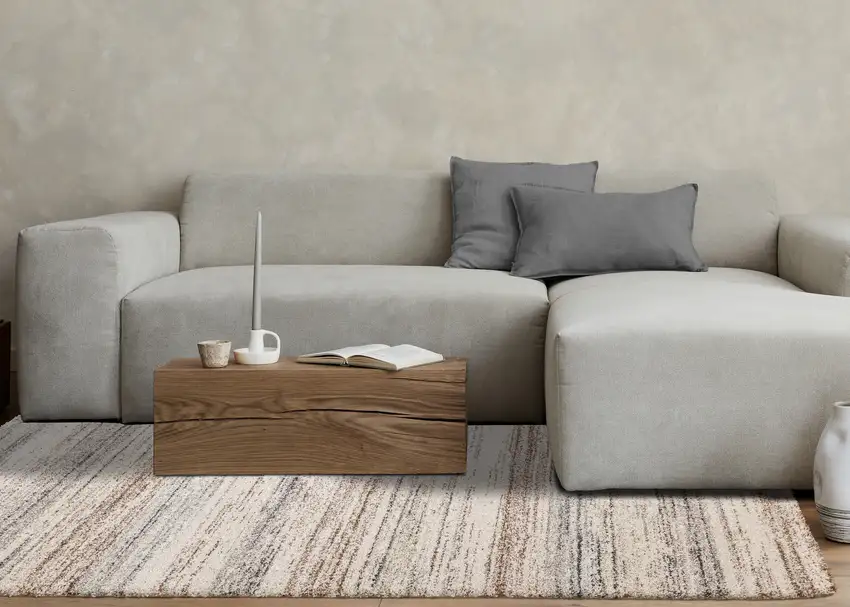 White And Orange Abstract Area Rug Photo 5