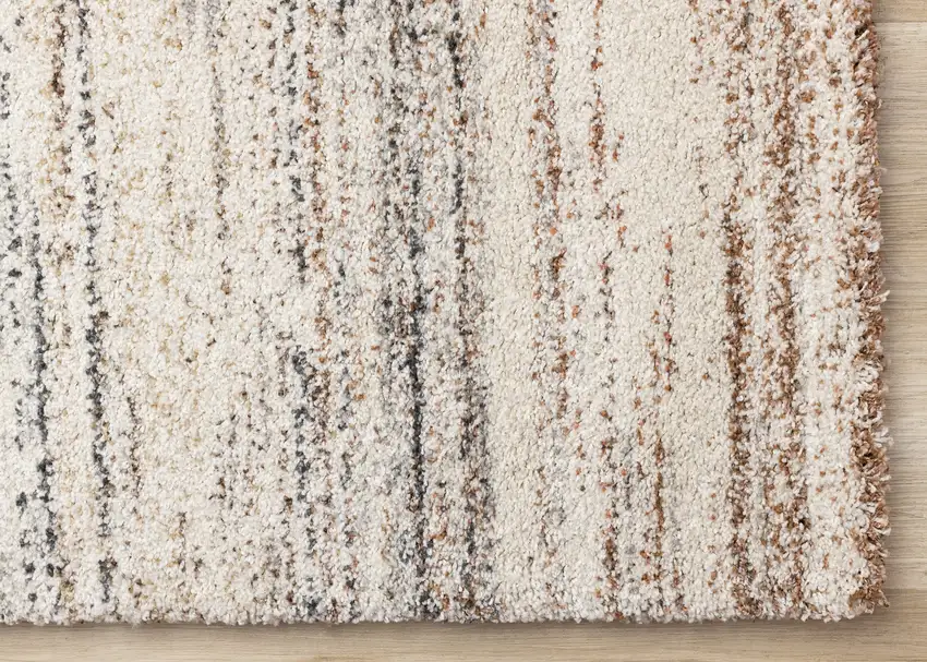 White And Orange Abstract Area Rug Photo 6