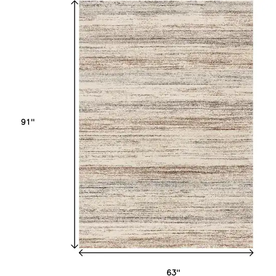 White And Orange Abstract Area Rug Photo 3