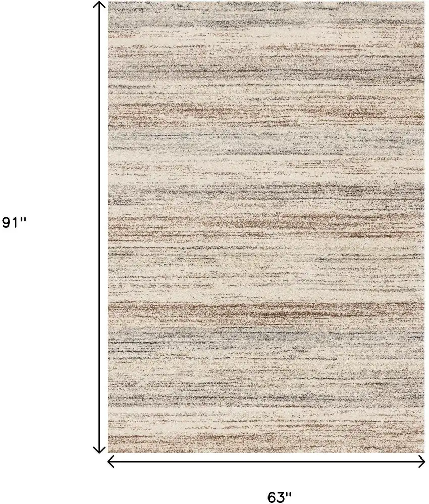 White And Orange Abstract Area Rug Photo 3