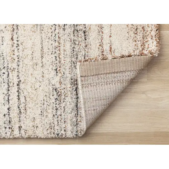 White And Orange Abstract Area Rug Photo 8