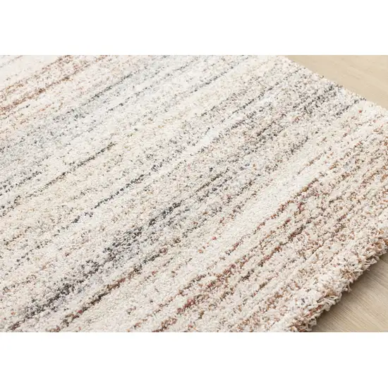 White And Orange Abstract Area Rug Photo 6