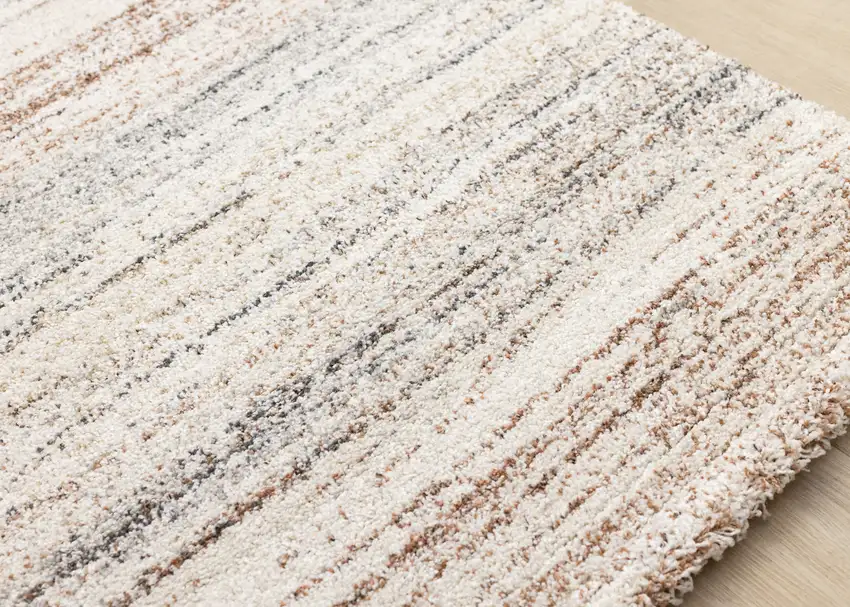 White And Orange Abstract Area Rug Photo 6