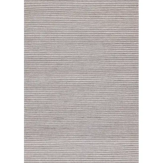 White And Taupe Striped Hand Woven Area Rug Photo 2