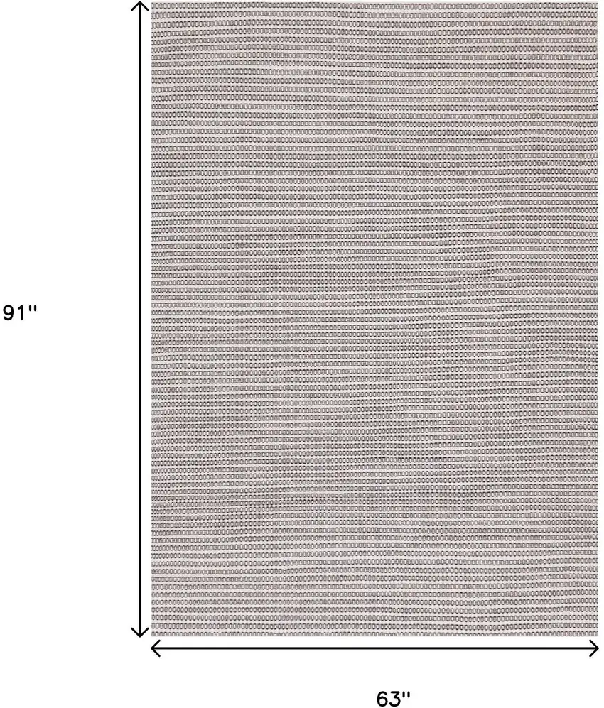White And Taupe Striped Hand Woven Area Rug Photo 3