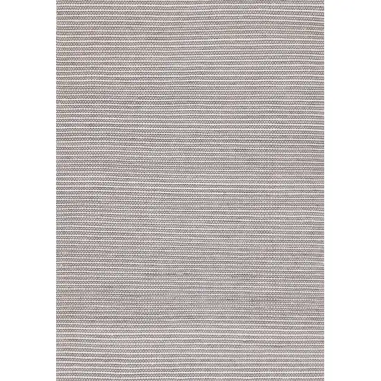 White And Taupe Striped Hand Woven Area Rug Photo 4