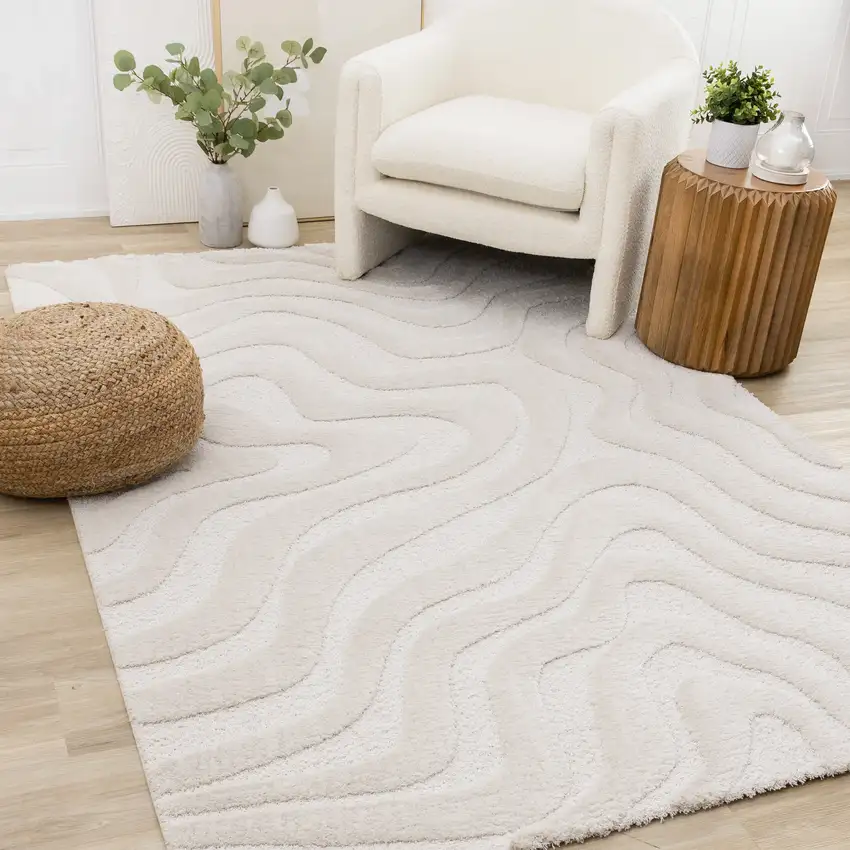 White Area Rug Photo 4