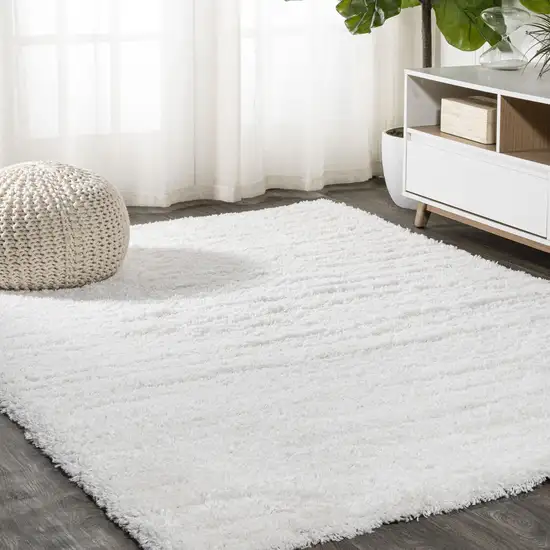 White Flatweave Area Rug Photo 5