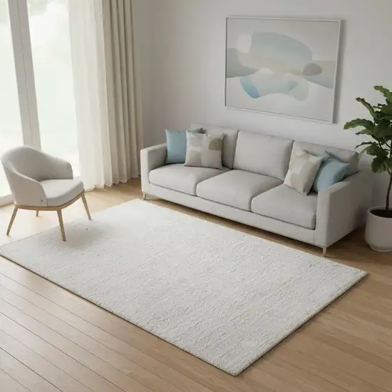 White Flatweave Area Rug Photo 2