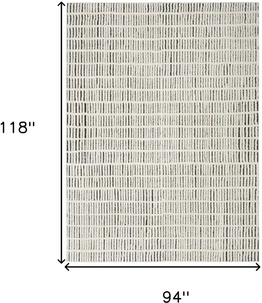 White Geometric Area Rug Photo 3