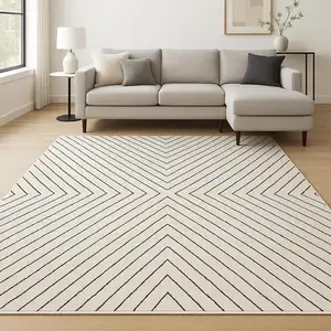 Photo of White Geometric Area Rug