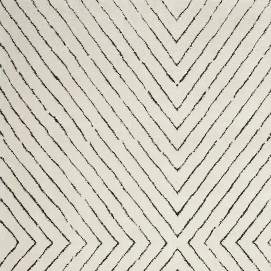 White Geometric Area Rug Photo 3