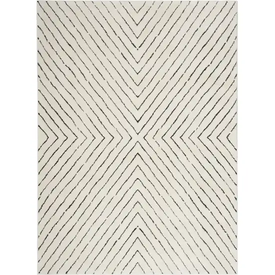 White Geometric Area Rug Photo 2