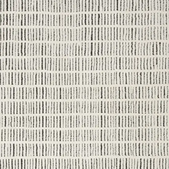 White Geometric Power Loom Area Rug Photo 8