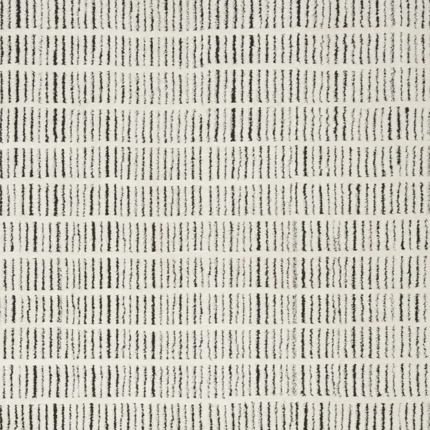 White Geometric Power Loom Area Rug Photo 8