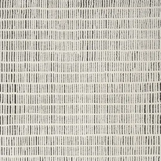 White Geometric Power Loom Area Rug Photo 9