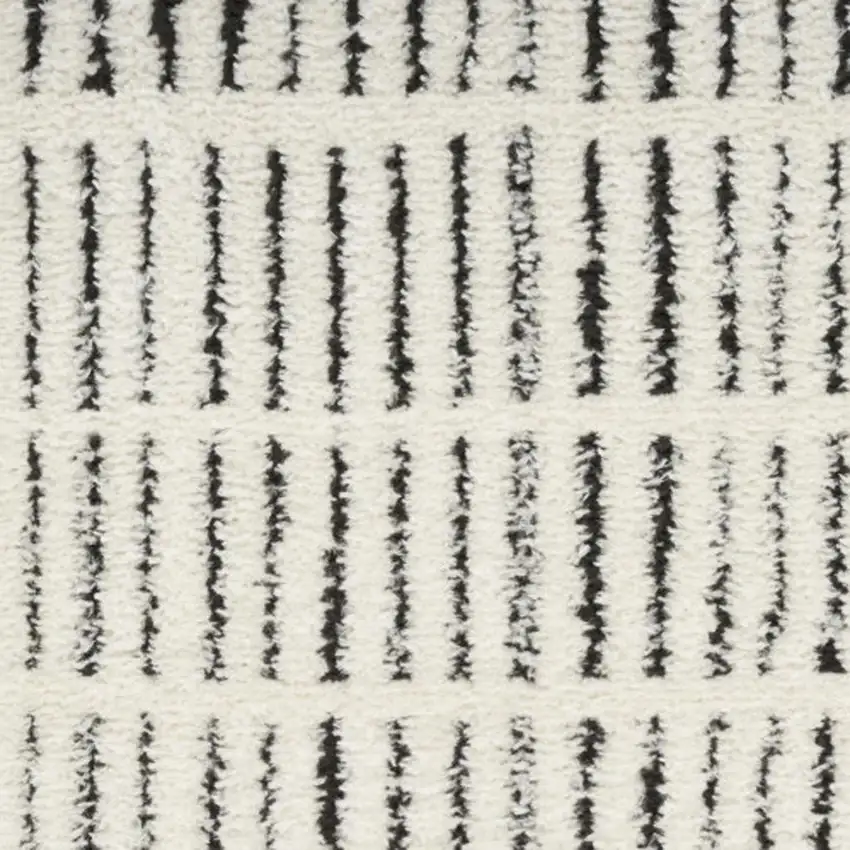 White Geometric Power Loom Area Rug Photo 2