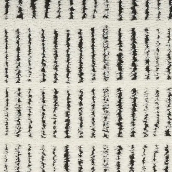 White Geometric Power Loom Area Rug Photo 2