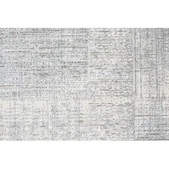 White Gray And Blue Abstract Stain Resistant Area Rug Photo 6