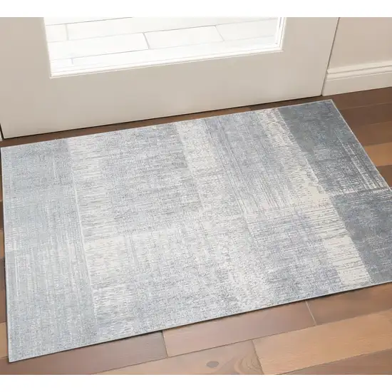 Blue And Gray Abstract Area Rug Photo 1